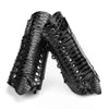 Lace Up Arm Armor Wide Bracer Faux Leather Steampunk Gauntlets-Bracelets-Innovato Design-Innovato Design