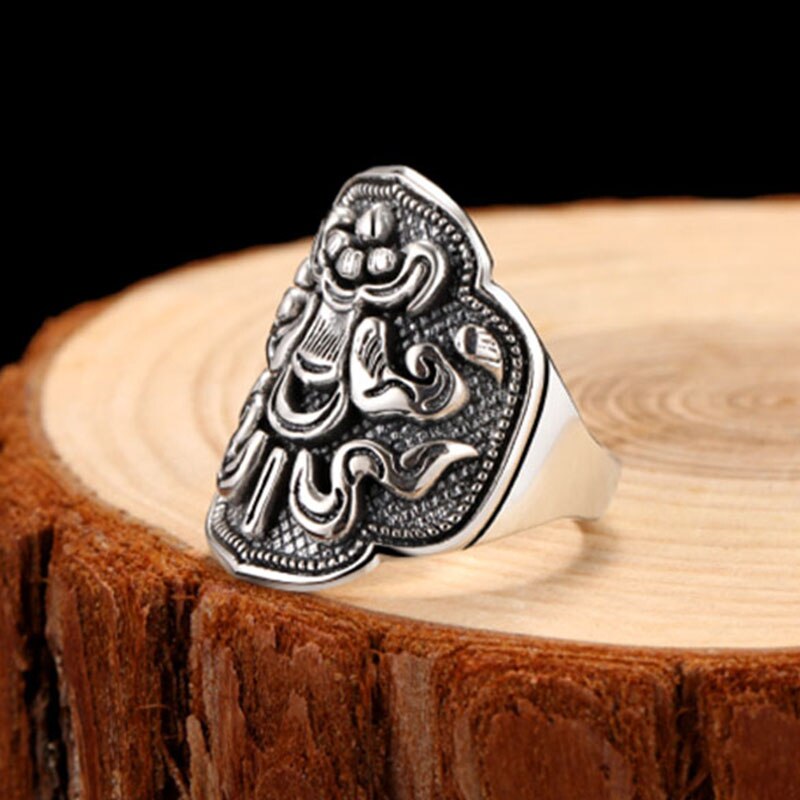 Treasure Umbrella 925 Sterling Silver Vintage Hip-hop Ring-Rings-Innovato Design-6.5-Innovato Design