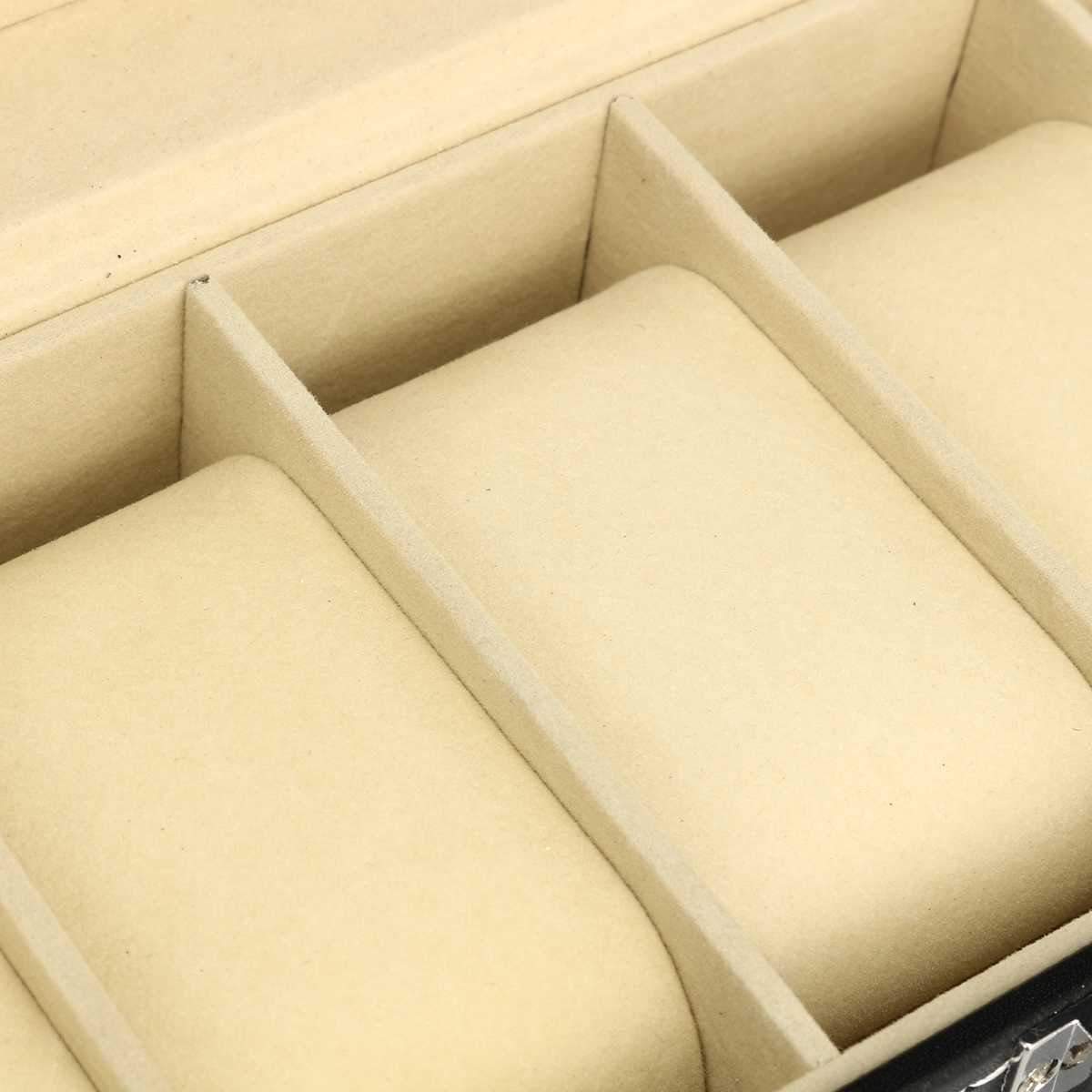 Black Leather Watch and Jewelry Storage Storage Box-Watch Box-Innovato Design-5 Slots-Innovato Design