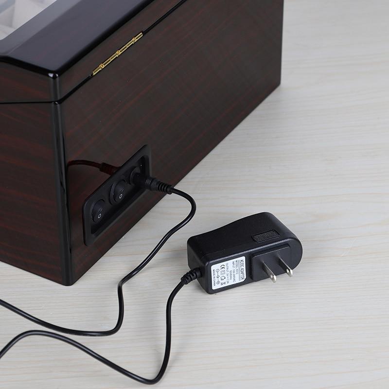 Dark Brown Automatic Mechanical Watch Winders Storage Box-Watch Box-Innovato Design-Innovato Design