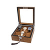 Brown and Black Handmade Wood Watch Storage Box with Key Locker - InnovatoDesign