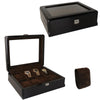 Black Handmade Wood Watch and Jewelry Storage Box - InnovatoDesign
