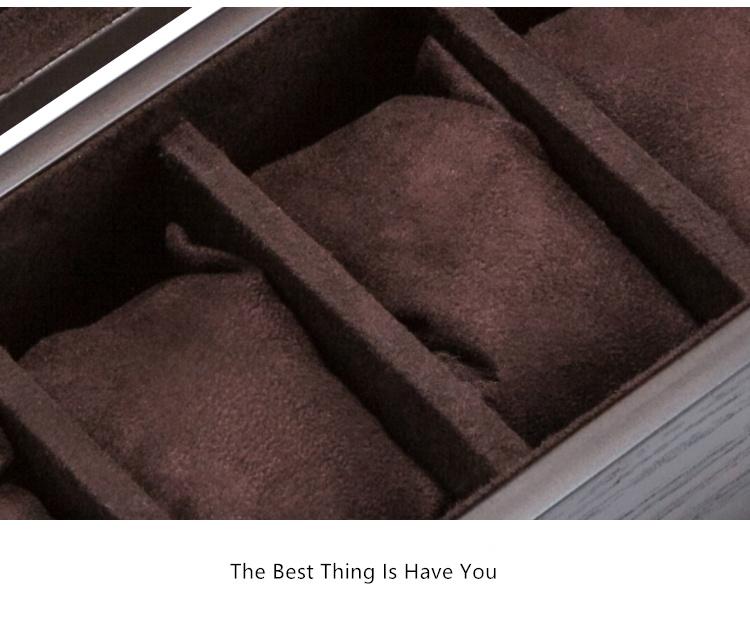 5 Slot Antique Brown Wood Watch and Jewelry Storage Box with Window-Watch Box-Innovato Design-Brown-Innovato Design