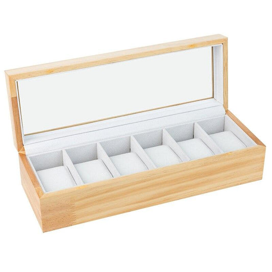 Light Brown Luxury Solid Wood Watch and Jewelry Box - InnovatoDesign