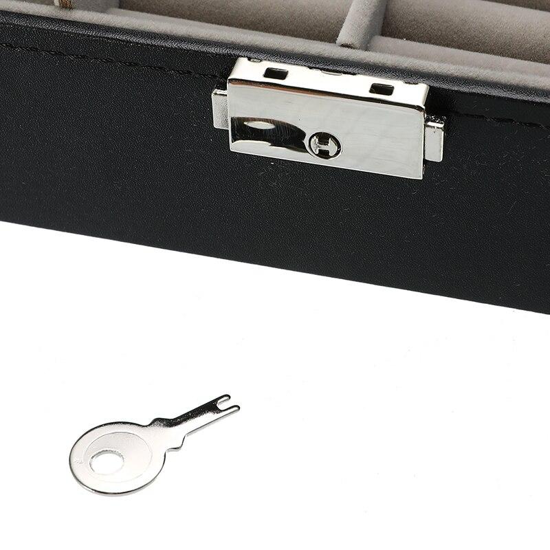 Black Leather Watch and Jewelry Multi Functional Storage Box-Watch Box-Innovato Design-Innovato Design