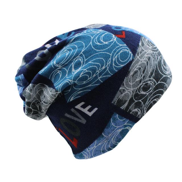 Floral Knit Hat, Beanie, Skullie, Scarf or Bonnet-Hats-Innovato Design-Blue-Innovato Design