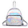 Holographic Leather Mini Transparent Travel Bags for Girls-clear backpack-Innovato Design-White-Innovato Design