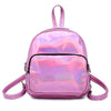 Holographic Leather Mini Transparent Travel Bags for Girls-clear backpack-Innovato Design-Pink-Innovato Design