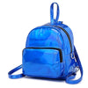 Holographic Leather Mini Transparent Travel Bags for Girls-clear backpack-Innovato Design-Blue-Innovato Design