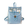 4 Colors Transparent Casual Backpack for Women-clear backpack-Innovato Design-Blue-Innovato Design