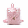 4 Colors Transparent Casual Backpack for Women-clear backpack-Innovato Design-Pink-Innovato Design
