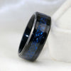 Black Celtic Dragon and Blue Cubic Zirconia Claddagh Stainless Steel Wedding Bands-Couple Rings-Innovato Design-6-5-Innovato Design