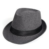 Vintage Wool Felt Trilby Fedora Hat with Black Hatband