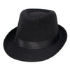 Vintage Wool Felt Trilby Fedora Hat with Black Hatband