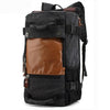 Two Tone Casual Canvas Leather 20 to 35 Litre Backpack - InnovatoDesign
