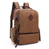 Canvas Leather Multi-Functional Travel Backpack-Canvas and Leather Backpack-Innovato Design-Coffee-Innovato Design