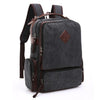 Canvas Leather Multi-Functional Travel Backpack-Canvas and Leather Backpack-Innovato Design-Black-Innovato Design