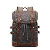 Canvas Leather Waterproof Student Backpack 20 to 35 Litre - InnovatoDesign