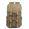 Canvas Leather Multi-functional Travel Backpack 20 to 35 Litre-Canvas and Leather Backpack-Innovato Design-Army Green-Innovato Design