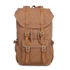 Canvas Leather Multi-functional Travel Backpack 20 to 35 Litre-Canvas and Leather Backpack-Innovato Design-Khaki-Innovato Design