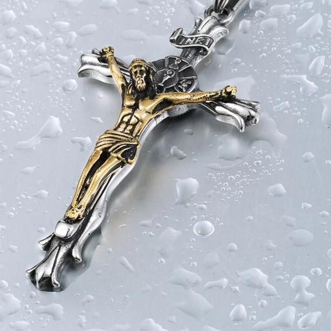 Elegant Silver Jesus Christ Catholic Crucifixion Pendant-Necklaces-Innovato Design-Silver-Innovato Design