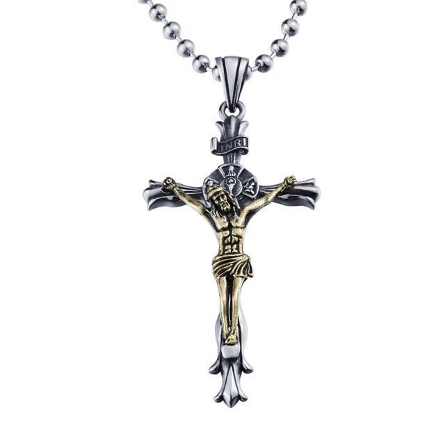 Elegant Silver Jesus Christ Catholic Crucifixion Pendant-Necklaces-Innovato Design-Gold-Innovato Design