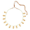 White Pearl and Golden Puka Shell Rope Necklace - InnovatoDesign