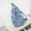 Blue Denim Canvas Casual 20 to 35 Litre Backpack-Denim Backpacks-Innovato Design-Blue-Innovato Design