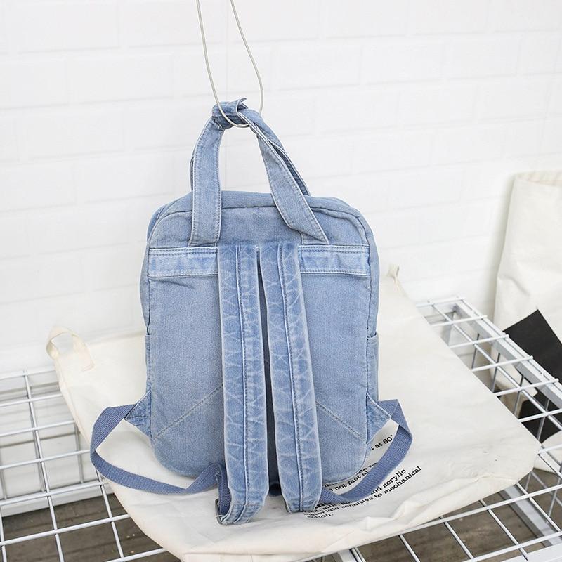 Blue Denim Canvas Casual 20 to 35 Litre Backpack-Denim Backpacks-Innovato Design-Blue-Innovato Design