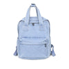Blue Denim Canvas Casual 20 to 35 Litre Backpack-Denim Backpacks-Innovato Design-Light Blue-Innovato Design