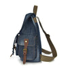Blue and Green Denim Canvas School 20 to 35 Liter Backpack-Denim Backpacks-Innovato Design-Blue-Innovato Design