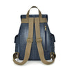 Blue and Green Denim Canvas School 20 to 35 Liter Backpack-Denim Backpacks-Innovato Design-Blue-Innovato Design