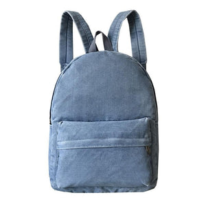 Blue Denim Canvas Travel 20 to 35 Litre Backpack-Denim Backpacks-Innovato Design-Innovato Design