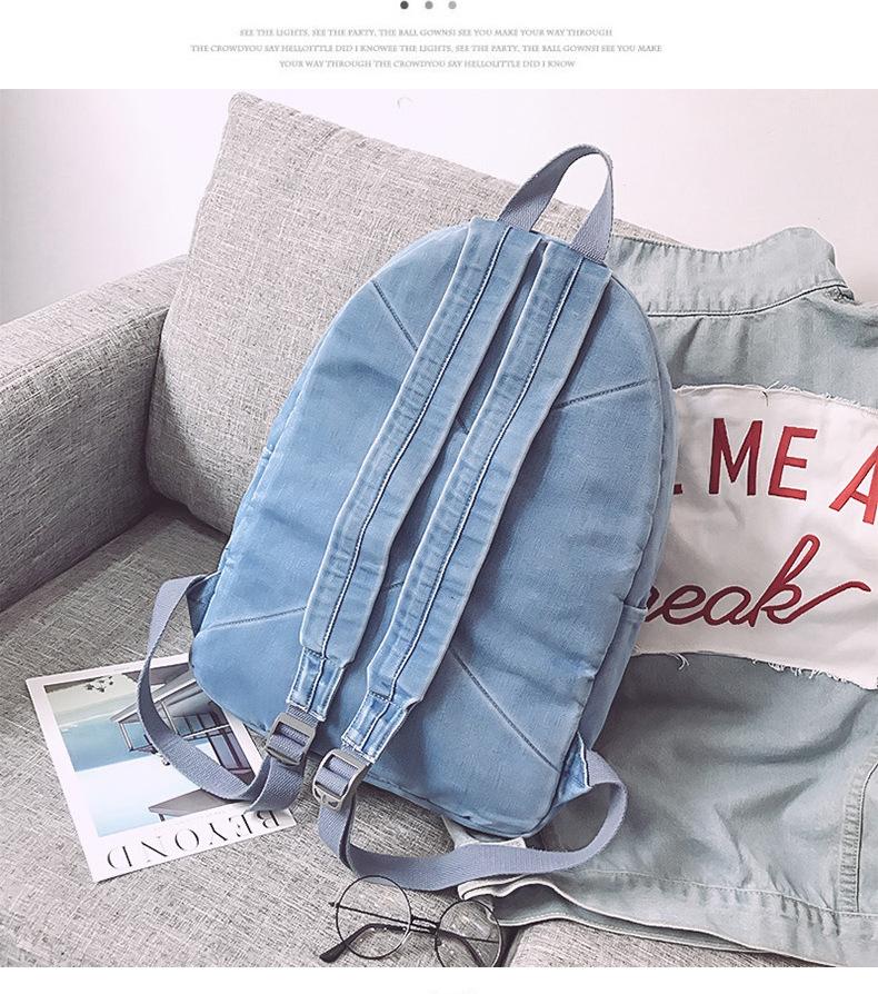 Beacon small embroidered outlet denim backpack