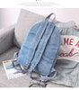 Blue Denim Canvas Travel 20 to 35 Litre Backpack-Denim Backpacks-Innovato Design-Innovato Design