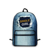 Cotton Denim School 20 to 35 Litre Backpack For Teenage Girls-Denim Backpacks-Innovato Design-Blue-Single Girl-Innovato Design