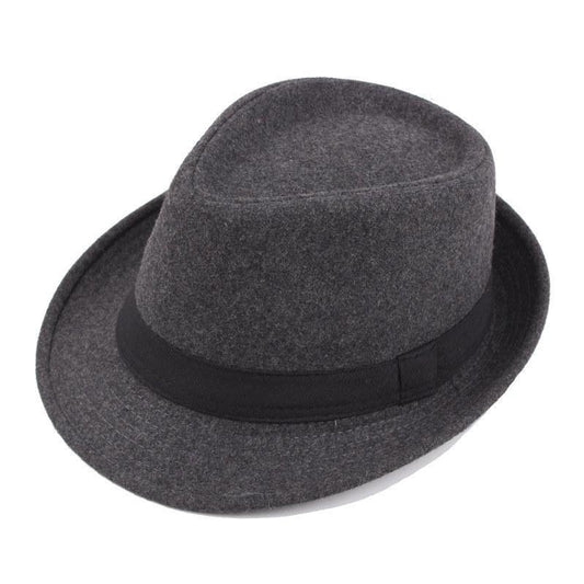 Classic Wide Brim Trilby Fedora Hat with Black Hatband-Hats-Innovato Design-Gray-Innovato Design