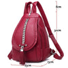 Large Capacity Waterproof Lightweight Chain and Tassel Preppy Style PU Leather Travel Backpack