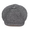 Woolen Herringbone Tweed Newsboy Cap-Hats-Innovato Design-Brown-XL-Innovato Design