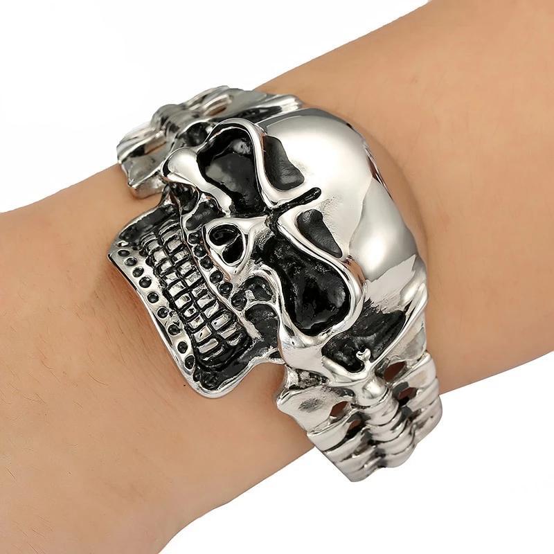 316L Stainless Steel Big Skull Bracelet for Men-Skull Bracelet-Innovato Design-Innovato Design