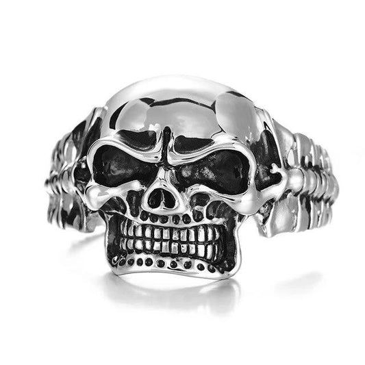 316L Stainless Steel Big Skull Bracelet for Men - InnovatoDesign