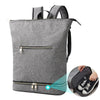 Black/Gray Dry and Wet Separator 20 to 35 Litre Fitness Backpack with Shoe Compartment - InnovatoDesign