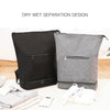 Black/Gray Dry and Wet Separator 20 to 35 Litre Fitness Backpack with Shoe Compartment - InnovatoDesign