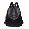 Large Capacity Vintage Leather School Bag and Backpack-Backpacks-Innovato Design-Black-Innovato Design