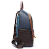 Large Colorful Green Yellow Blue and Red Pattern Genuine Leather Backpack - InnovatoDesign