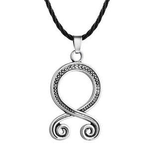 Steel Troll Cross Pendant with Knotted Rope Necklace-Necklaces-Innovato Design-Silver-Innovato Design