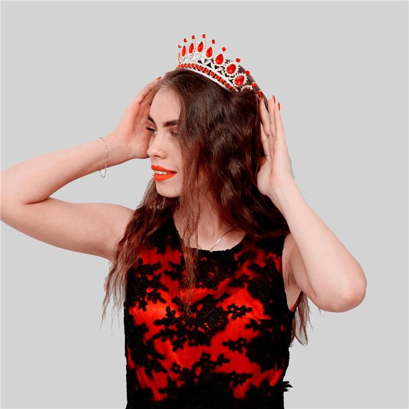 Queen Bridal Tiaras and Crowns in 15 Different Styles for Wedding or Prom-Crowns-Innovato Design-Gold Blue-Innovato Design