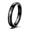 4mm Polished and Domed Titanium Fashion Wedding Ring-Rings-Innovato Design-Black-7.5-Innovato Design
