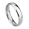 4mm Polished and Domed Titanium Fashion Wedding Ring-Rings-Innovato Design-Silver-5.5-Innovato Design