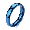 4mm Polished and Domed Titanium Fashion Wedding Ring-Rings-Innovato Design-Blue-10-Innovato Design